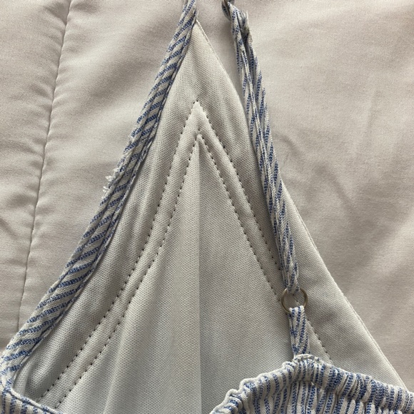 Blue and white maxi dress with adjustable straps - Picture 4 of 4